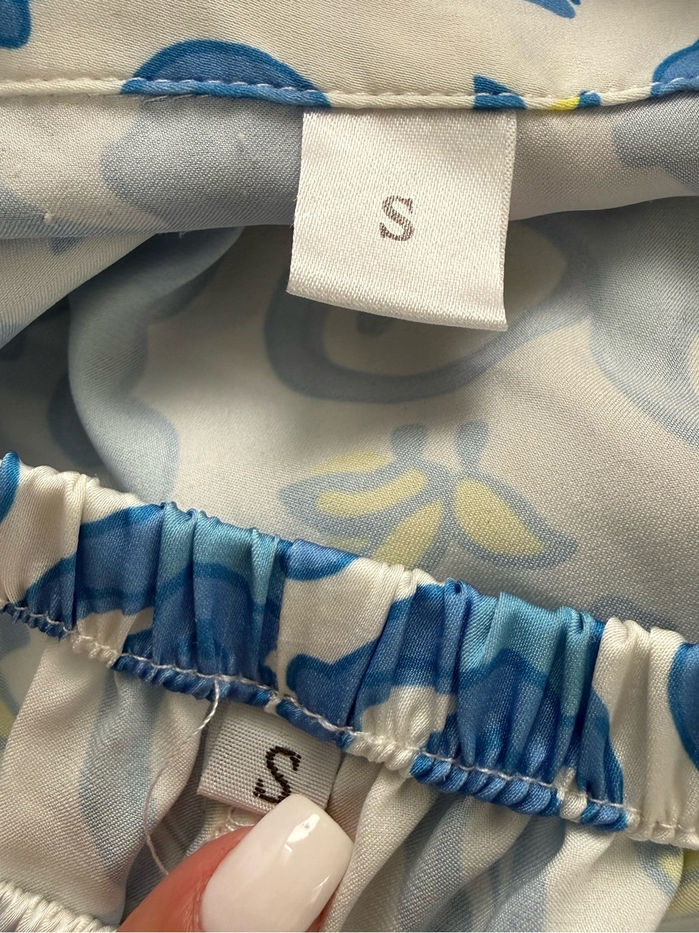 Blue Monkey Satin Pajama Set - Picture 4 of 4